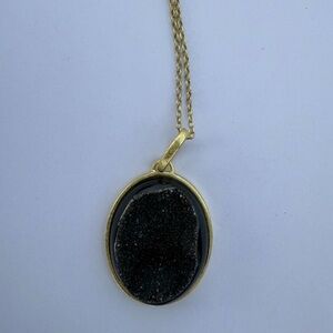 Marcia Moran Midnight Black Druzy Necklace